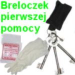 Breloczek pierwszej pomocy, maseczka do sztucznego oddychania i rkawiczki