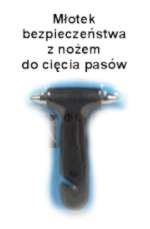 M�otek bezpiecze�stwa z no�em do ci�cia pas�w 