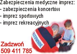 Zabezpieczenie medyczne imprez, koncertw, imprez sportowych... Szczecin, zachodniopomorskie tel 509411785